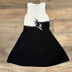 RACHEL Rachel Roy Colorblock Black White Sleeveless Shift Dress‎ Size M L Tennis